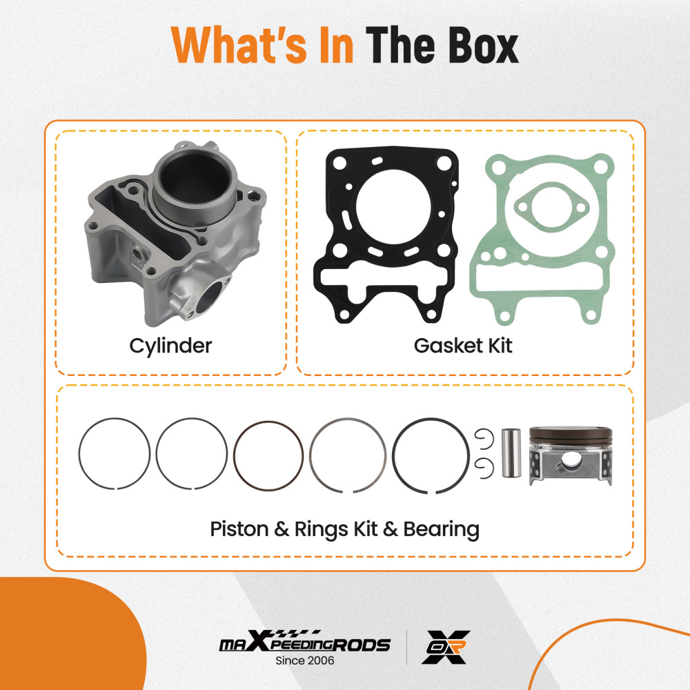 Cylinder Piston Kit compatible for Honda PCX 125 2012-2017 12100-KZR-600 52.4mm Bore