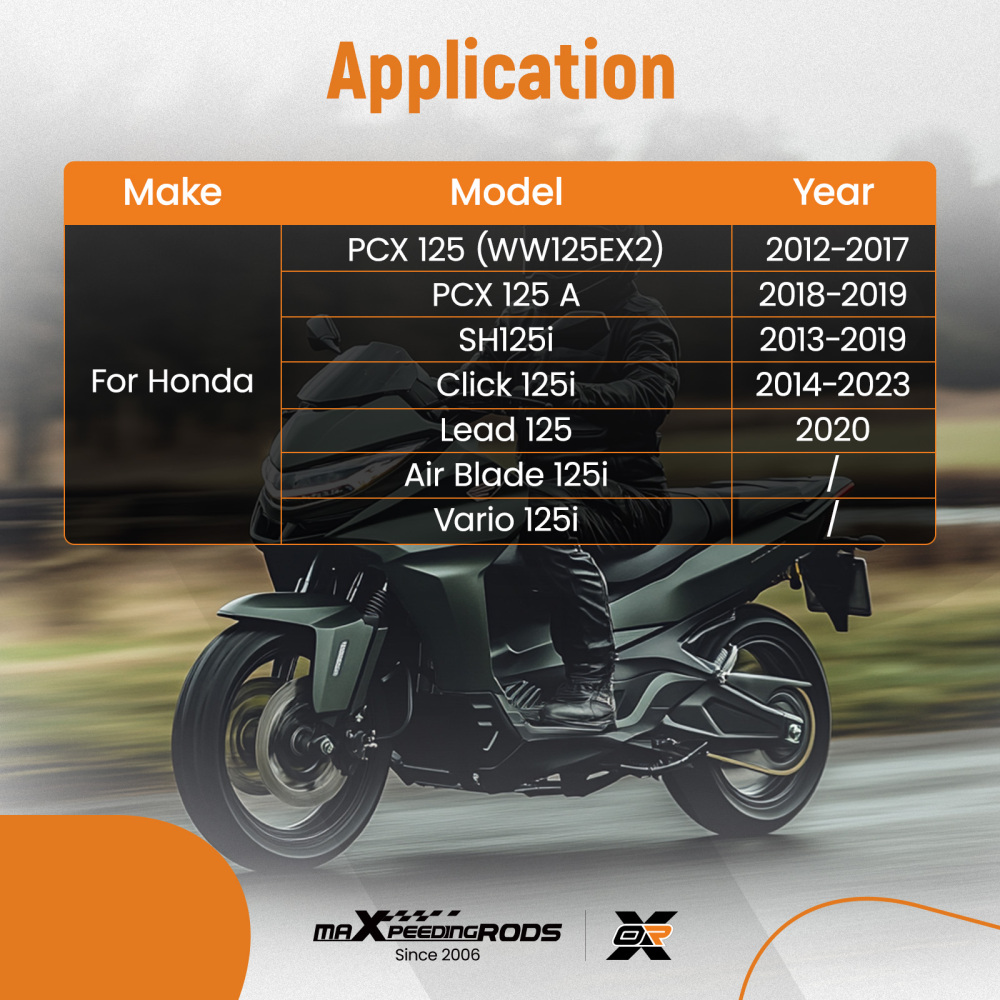 Cylinder Piston Kit compatible for Honda PCX 125 2012-2017 12100-KZR-600 52.4mm Bore