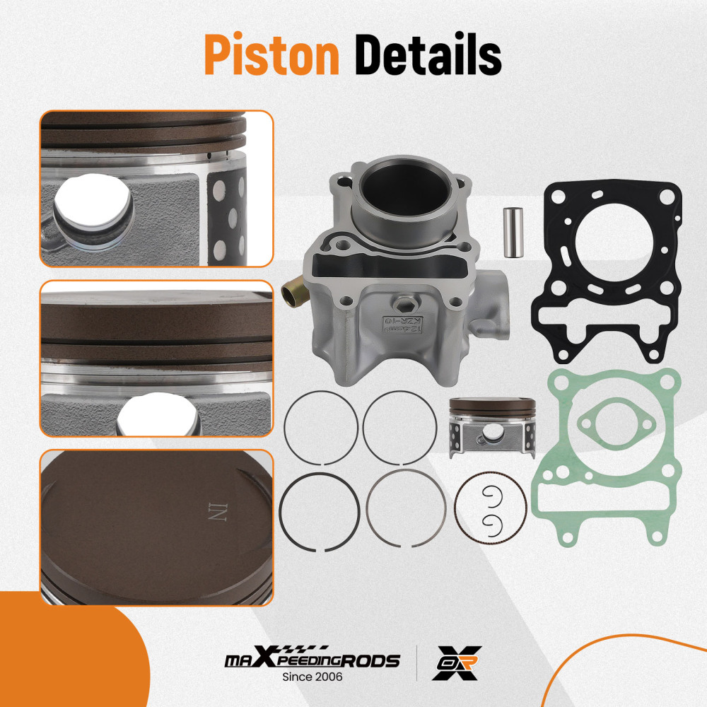 Cylinder Piston Kit compatible for Honda PCX 125 2012-2017 12100-KZR-600 52.4mm Bore