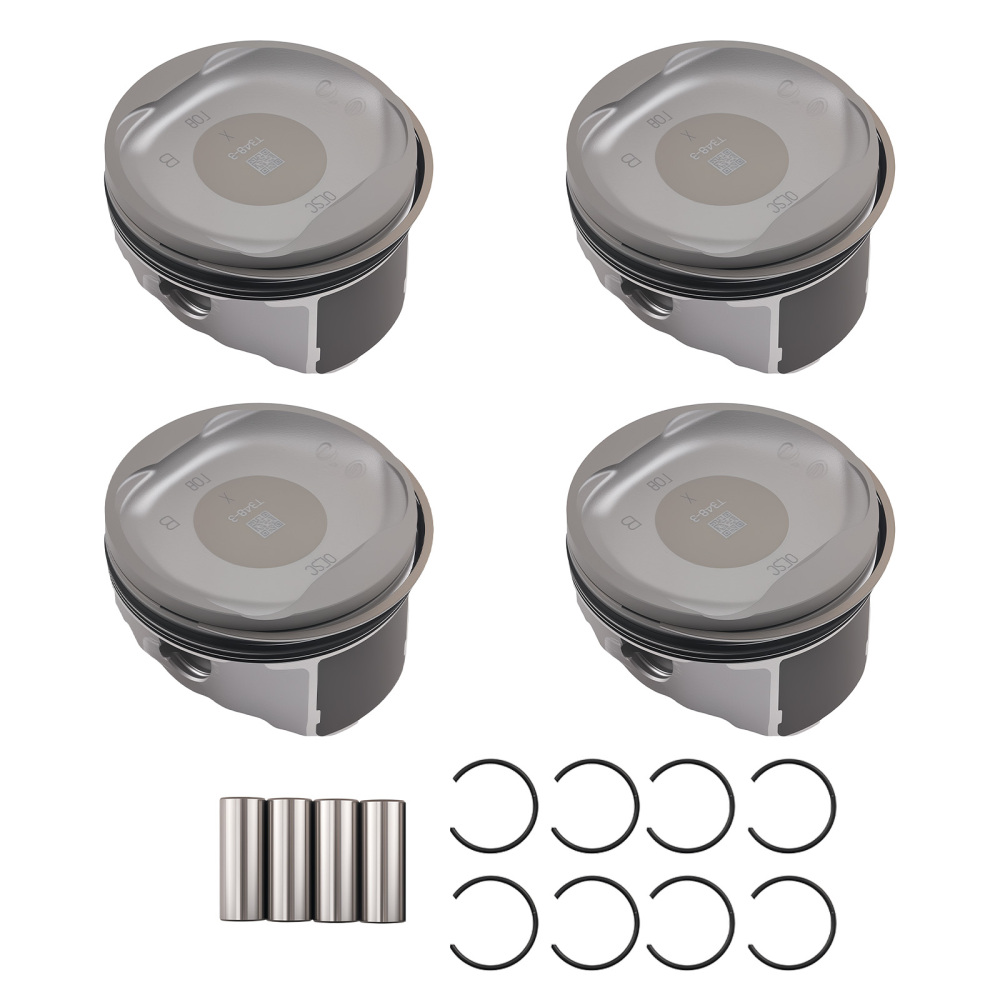 Pistons w/ Rings fit for 07-13 compatible for Toyota Camry RAV4 Scion tC compatible for Lexus 2.4 2AZFE