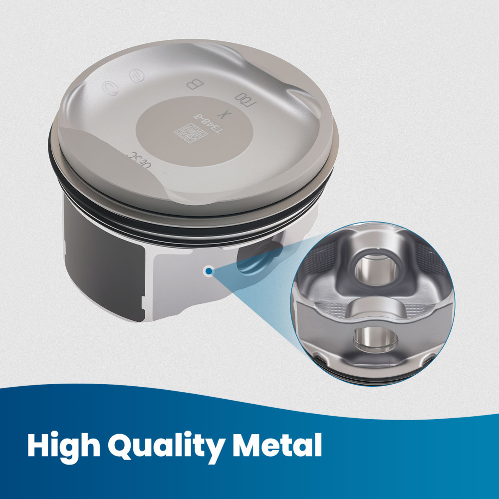 Pistons w/ Rings fit for 07-13 compatible for Toyota Camry RAV4 Scion tC compatible for Lexus 2.4 2AZFE