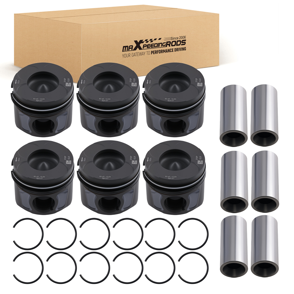 Piston Ring Set +0.5mm compatible for Jeep Gladiator Wrangler 3.0L EcoDiesel V6 68147228AA
