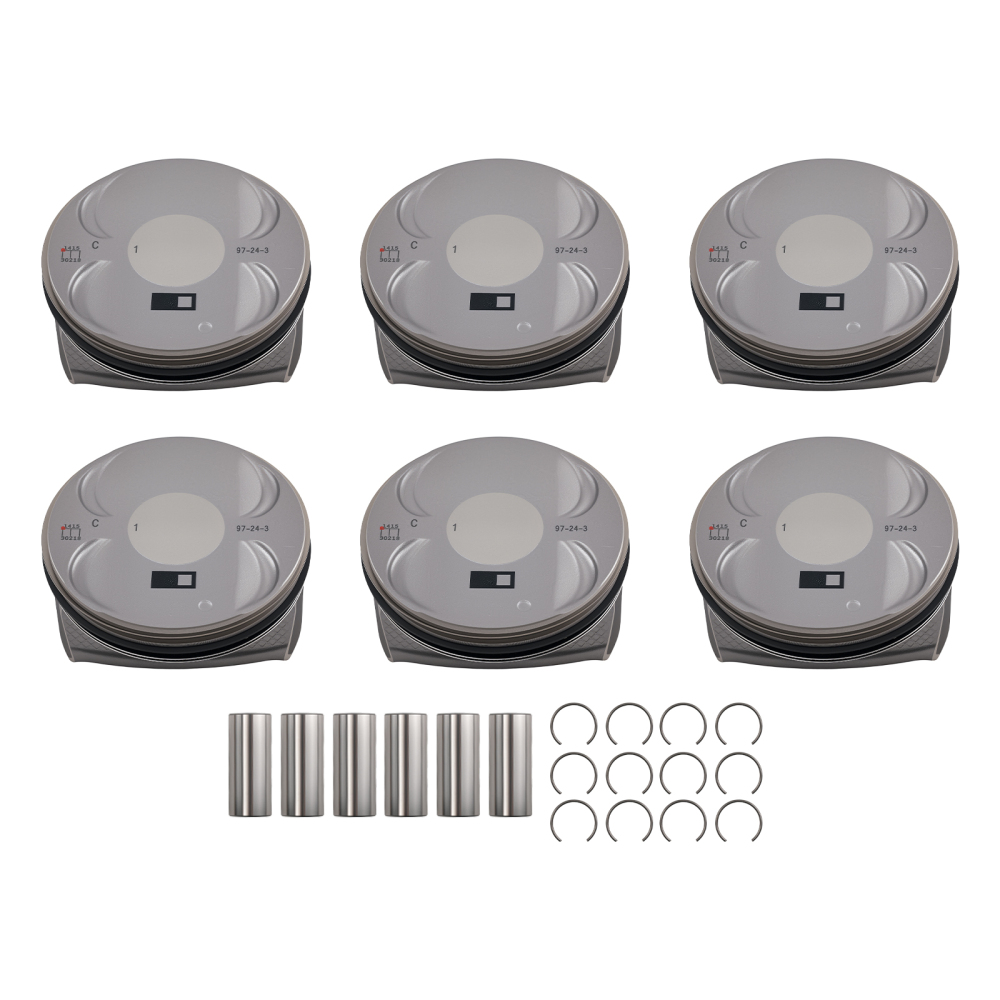 6Pcs Pistons Kit compatible for Jeep VW Chrysler Dodge Ram 1500 3.6L V6 2011-2018 5184347AG