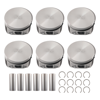 Pistons w/ Rings Set fit for 1998-2010 compatible for Chrysler Dodge 2.7L V6 DOHC VIN R U T