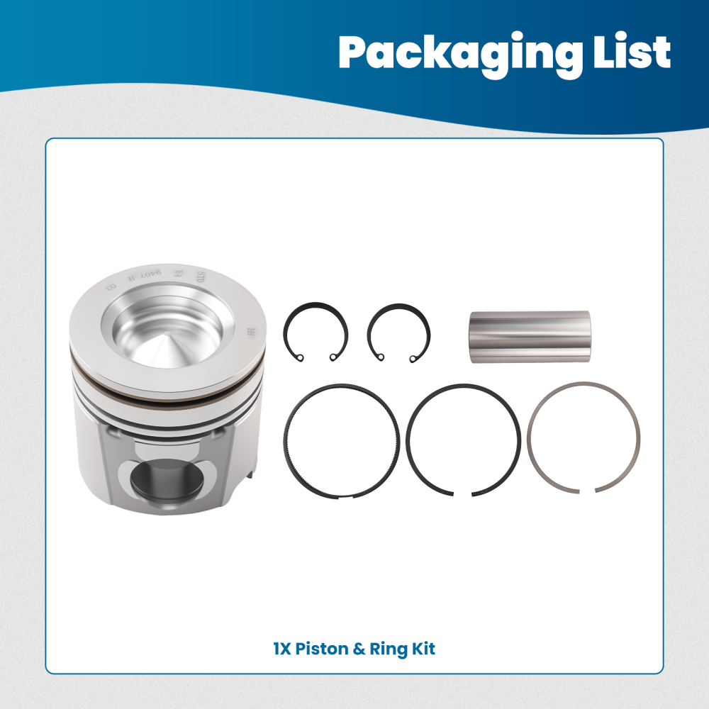 PISTONPiston Rings Set 4955520 compatible for Dodge Ram 6.7L compatible for Cummins 07-19 107mm