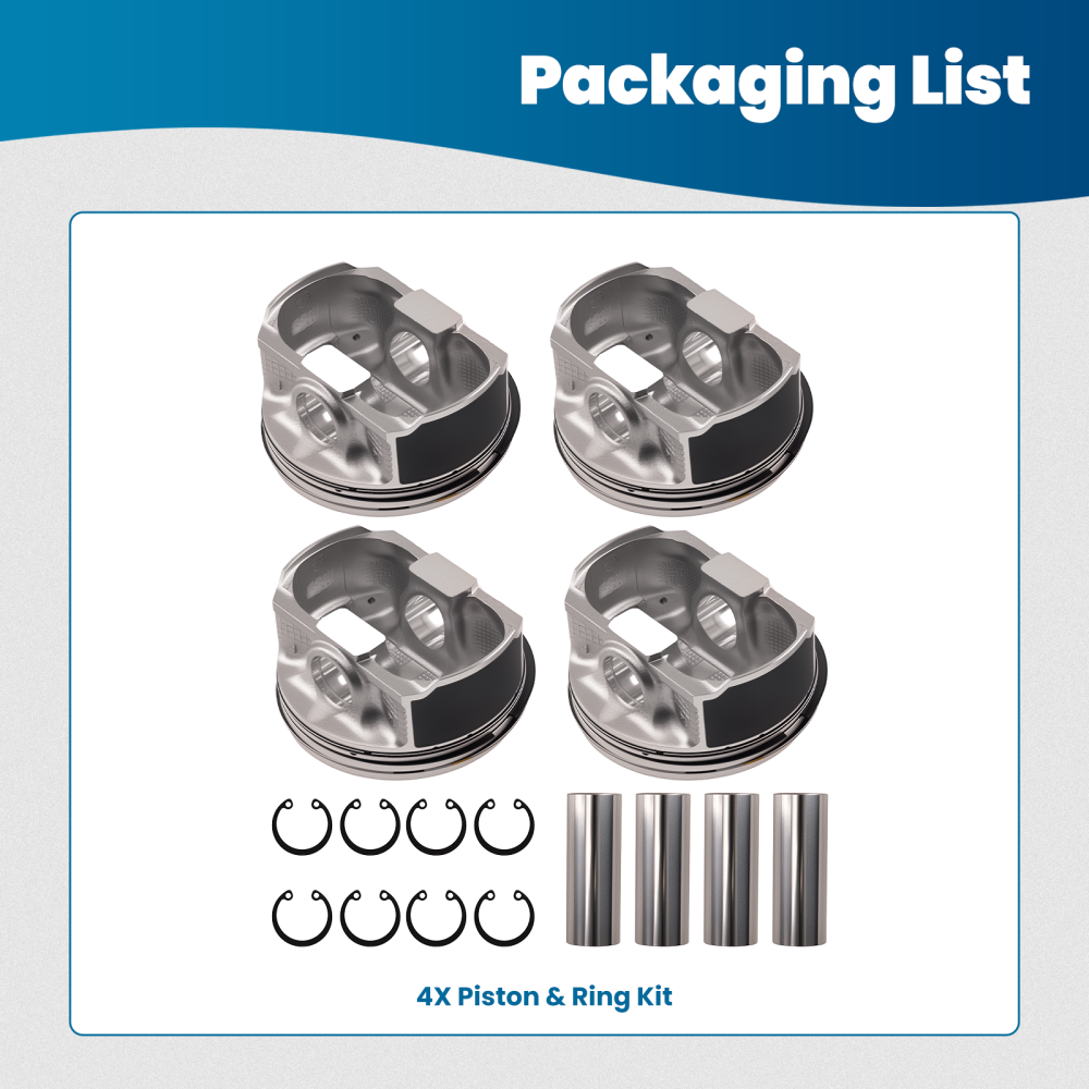 Pistons w/ Rings Set for 99-05 compatible for Subaru Forester Impreza Legacy 2.5L 16v SOHC EJ25