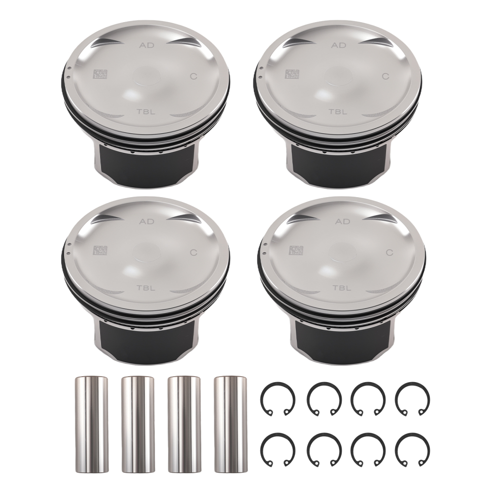 Pistons w/ Rings Set for 04-13 compatible for Subaru Impreza WRX Legacy 2.5L DOHC EJ255