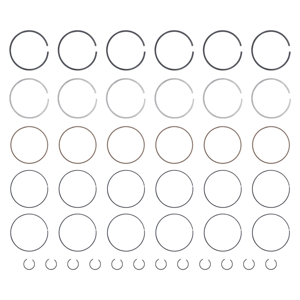 6x PistonsRings Set Φ84.51mm compatible for AUDI S4 S5 A6 A7 A8 Q5 Q7 3.0 TFSI