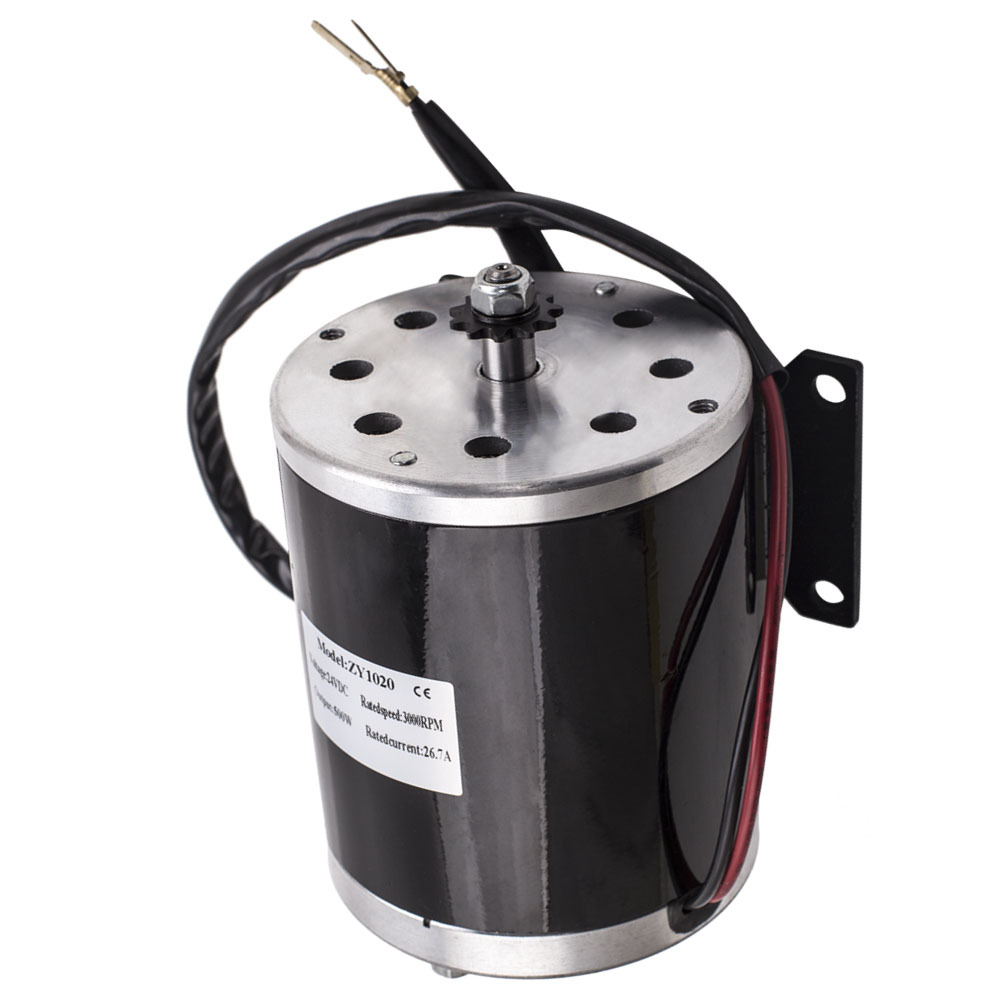 Motore Elettrico 24V DC 500W Motor Per Scooter E Bike Go Kart E-Motorino Nuovo