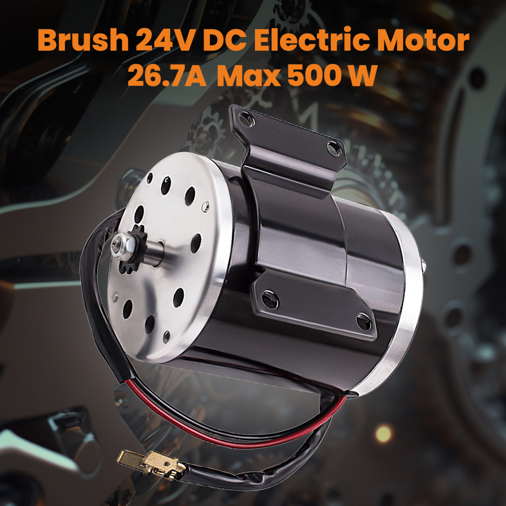 Motore Elettrico 24V DC 500W Motor Per Scooter E Bike Go Kart E-Motorino Nuovo