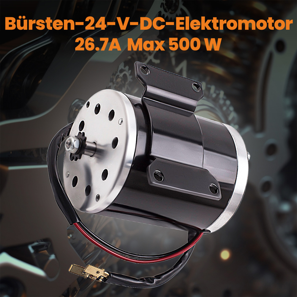 Motore Elettrico 24V DC 500W Motor Per Scooter E Bike Go Kart E-Motorino Nuovo