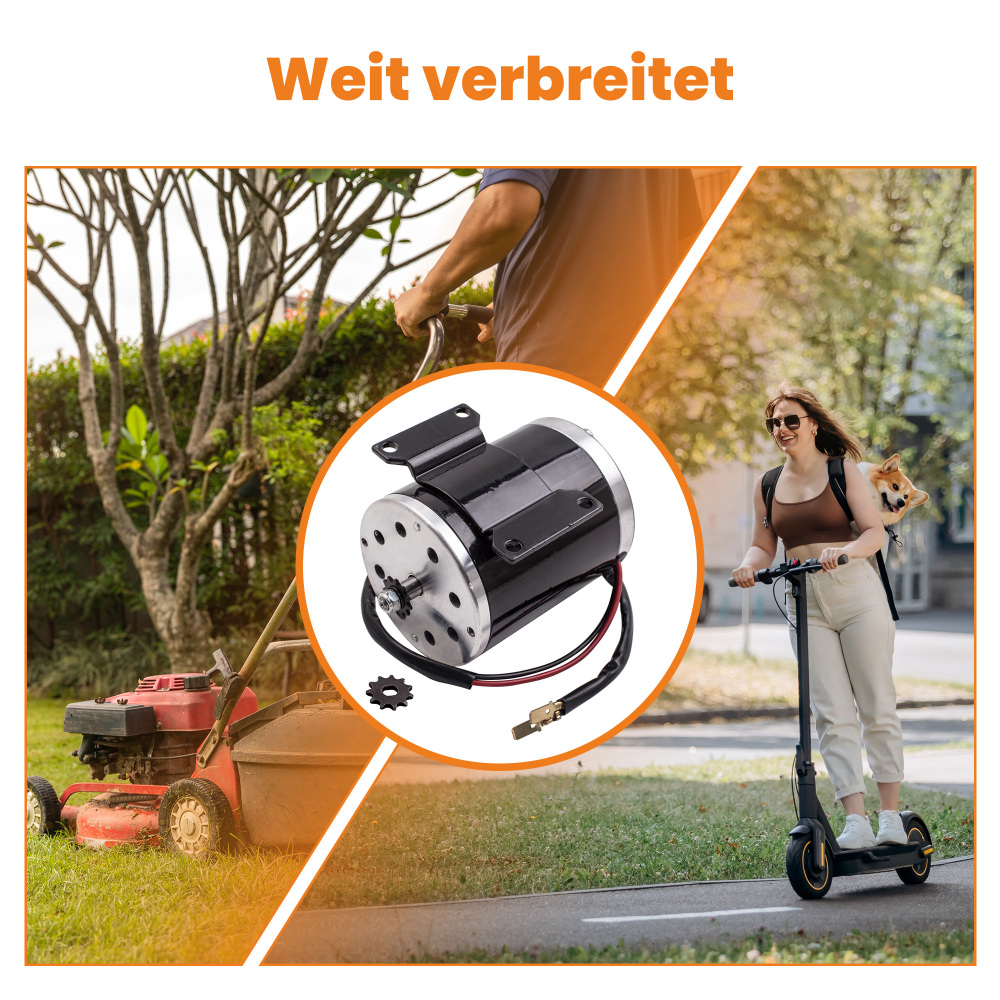 Motore Elettrico 24V DC 500W Motor Per Scooter E Bike Go Kart E-Motorino Nuovo