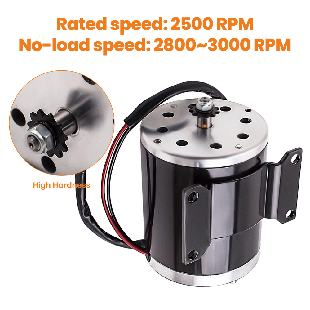 Motore Elettrico 24V DC 500W Motor Per Scooter E Bike Go Kart E-Motorino Nuovo