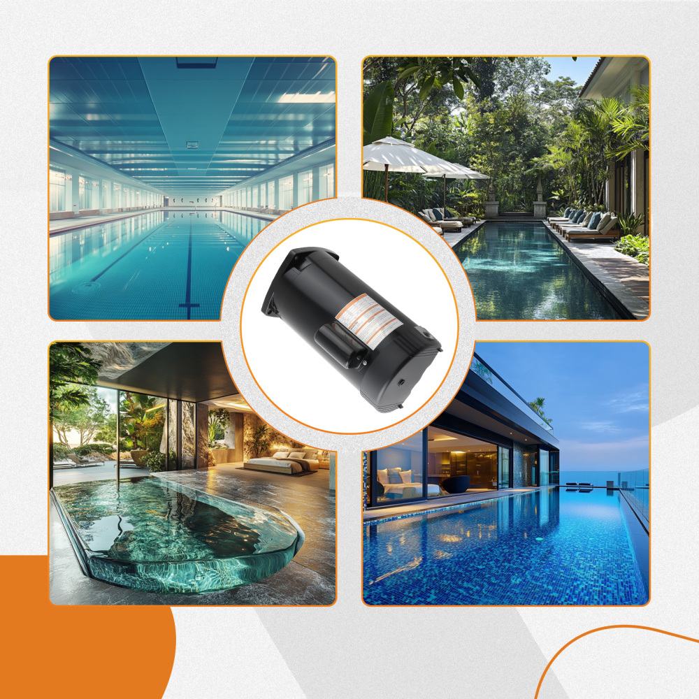 2 HP 3450 RPM Frame 230V 10A Single-Speed Square Flange Pool Motor for B2855