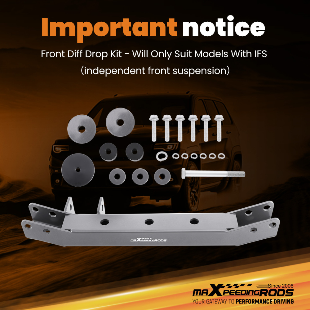 Diff Drop Kit for Toyota Landcruiser 100 Series with IFS HDJ100 UZJ100 1998-2007