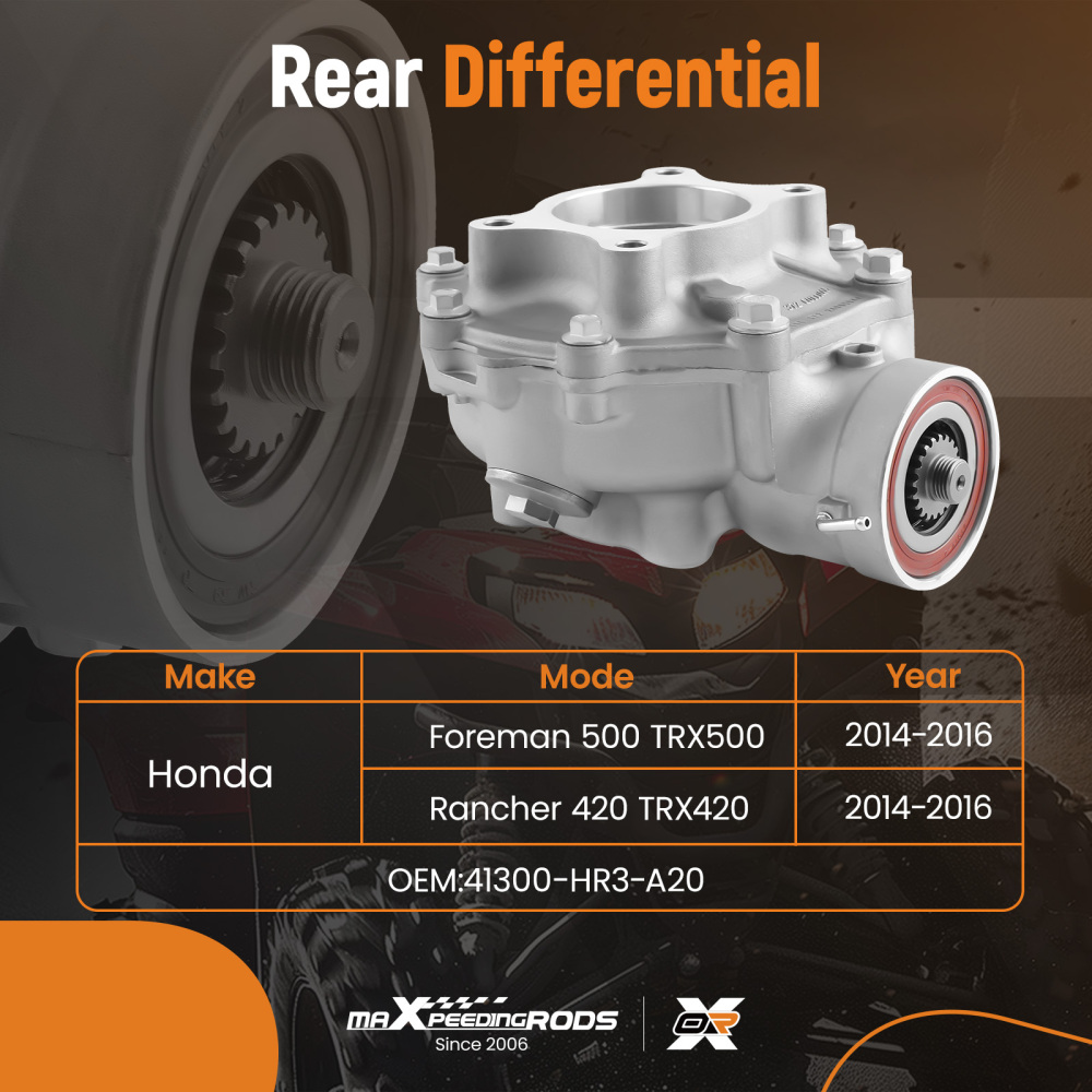 Rear Differential compatible for Honda TRX420 TRX500 14-16 41300-HR3-A20 41300HR3A20