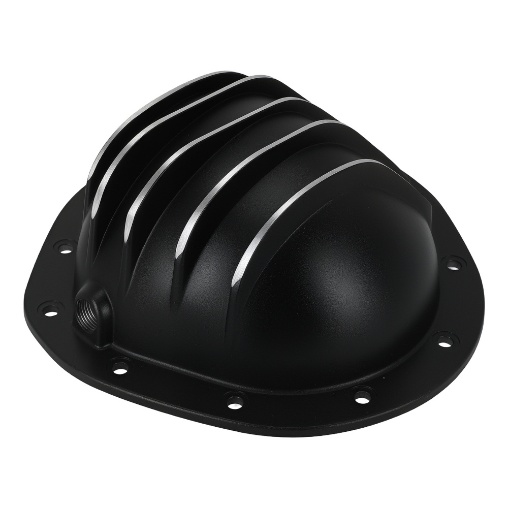 Aluminum Black Differential Cover compatible for GMC 1/2 Ton 1962-1982 w/ Drain Plug
