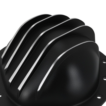Aluminum Black Differential Cover compatible for GMC 1/2 Ton 1962-1982 w/ Drain Plug