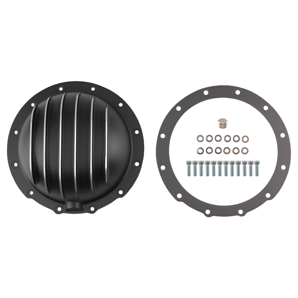 Aluminum Diff Cover compatible for Jeep AMC Model 20 w/ Drain Plug 4906BKKIT
