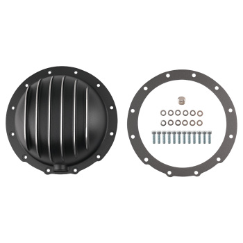 Aluminum Diff Cover compatible for Jeep AMC Model 20 w/ Drain Plug 4906BKKIT