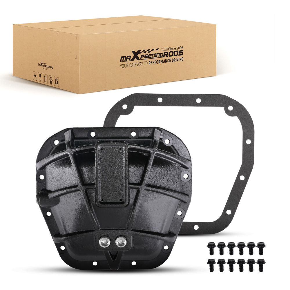 Black Differential Cover compatible for Ford Expedition 1997-2001 BL3Z4033A Rear Steel