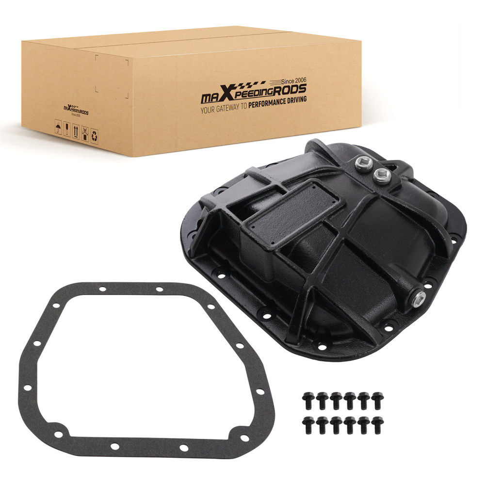 Black Differential Cover compatible for Ford Expedition 1997-2001 BL3Z4033A Rear Steel