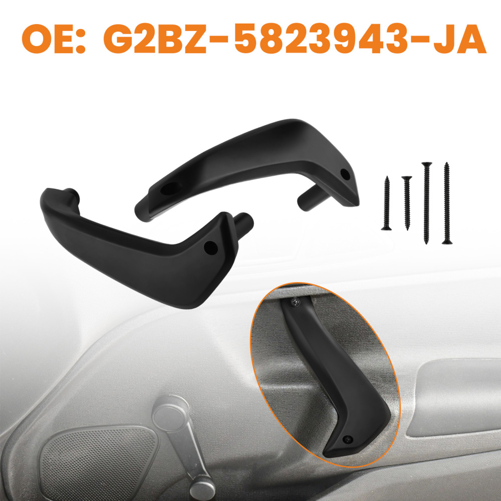 Interior Front Door Pull Handles compatible for Ford Fiesta D2BB-A23943-CA35B Manual Window