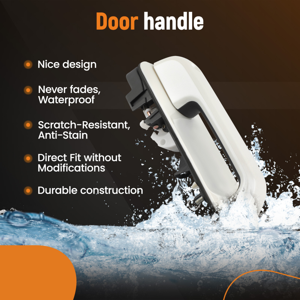 Pearl compatible for White Door Handle FrontRear compatible for Ford Super Duty F250 F350 JC3Z2522404AC