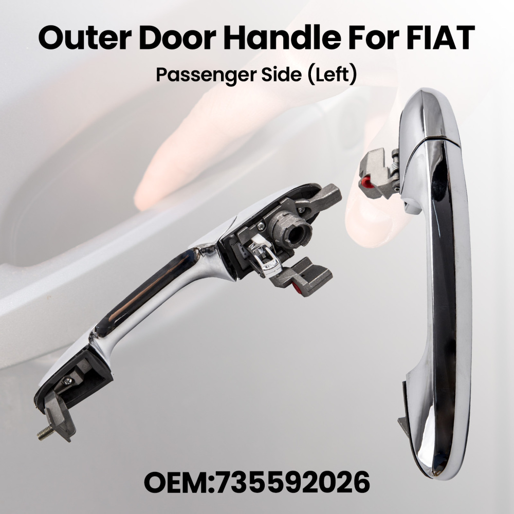 Front Left Passenger Side Outer Door Handle compatible for Fiat 500 735592026 735485876