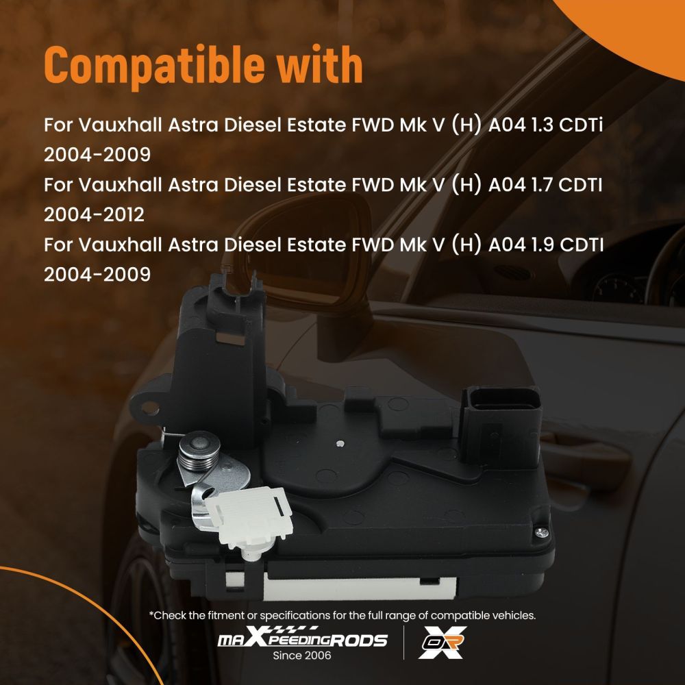 4-Pin Door Lock Actuator compatible for Vauxhall Astra H Estate 2004-2012 133188