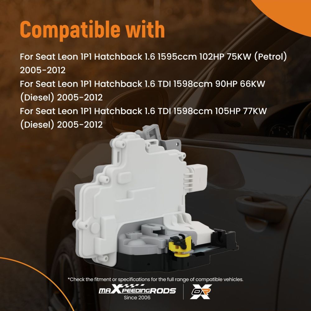 Attuatore Serratura Destra compatibile per Seat Leon 1P1 1.6-2.0 2005-2012 1P0839016A 7 Pin