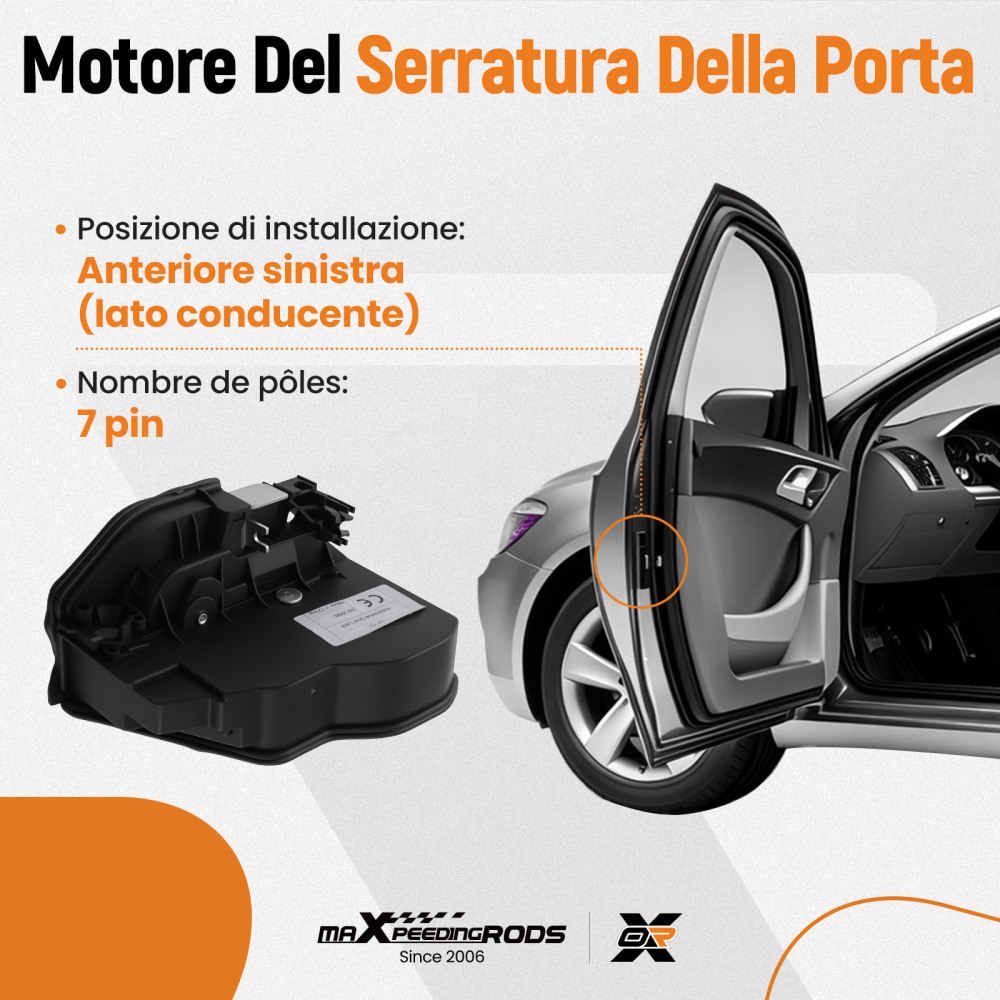 Sistema di blocco porta anteriore sinistro compatibile per BMW 1 serie 3 serie 5 serie 7 serie X1 X3 X5 X6 Z4