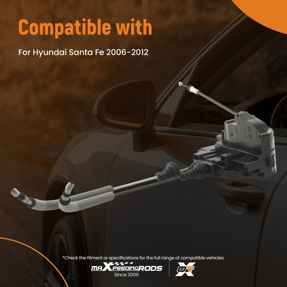 4 Pin Door Lock Actuator compatible for Hyundai Santa Fe 2006-2012 Rear Left 81410-2B000