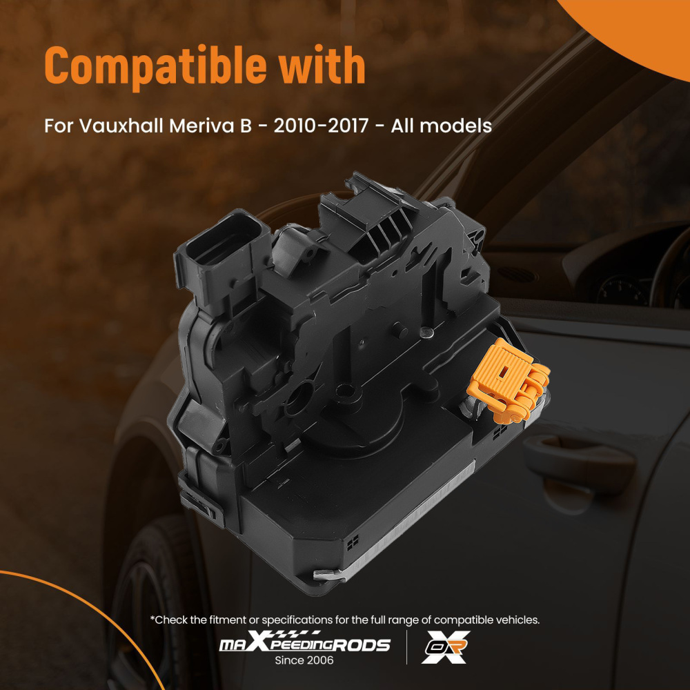 Left Hand Rear Door Lock Mechanism compatible for Vauxhall Meriva (B) Diesel 2010- 13432376