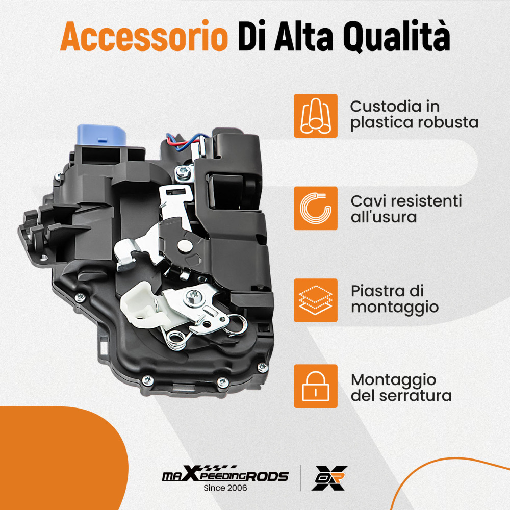 Serratura Porta Anteriore Sinistra compatibile per VW Polo 9N,Compatibile per Skoda Fabia 6Y compatibile per Seat Cordoba 6I