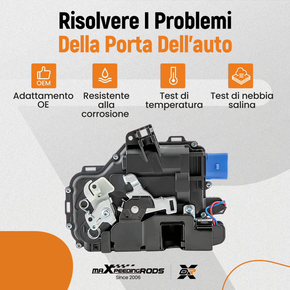 Serratura Porta Anteriore Sinistra compatibile per VW Polo 9N,Compatibile per Skoda Fabia 6Y compatibile per Seat Cordoba 6I