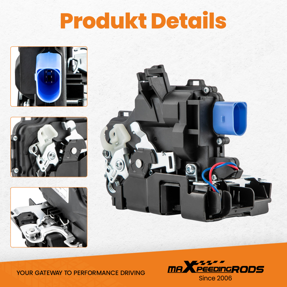 Front Left Passenger Door Lock Actuator compatible for VW Transporter T5 T6 3B1837015AQ