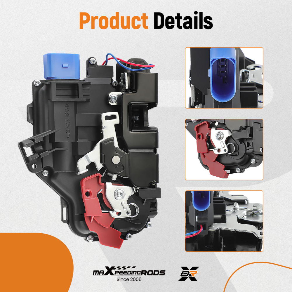 FRONT Passenger Side DOOR LOCK Actuator compatible for VW GOLF MK5 JETTA 03-09 3D1837015