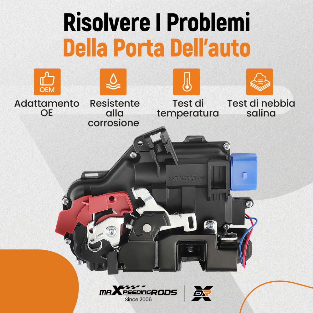 Meccanismo Serratura Porta Anteriore SX compatibile per VW Golf 5 Altea 3D1837015 9pin