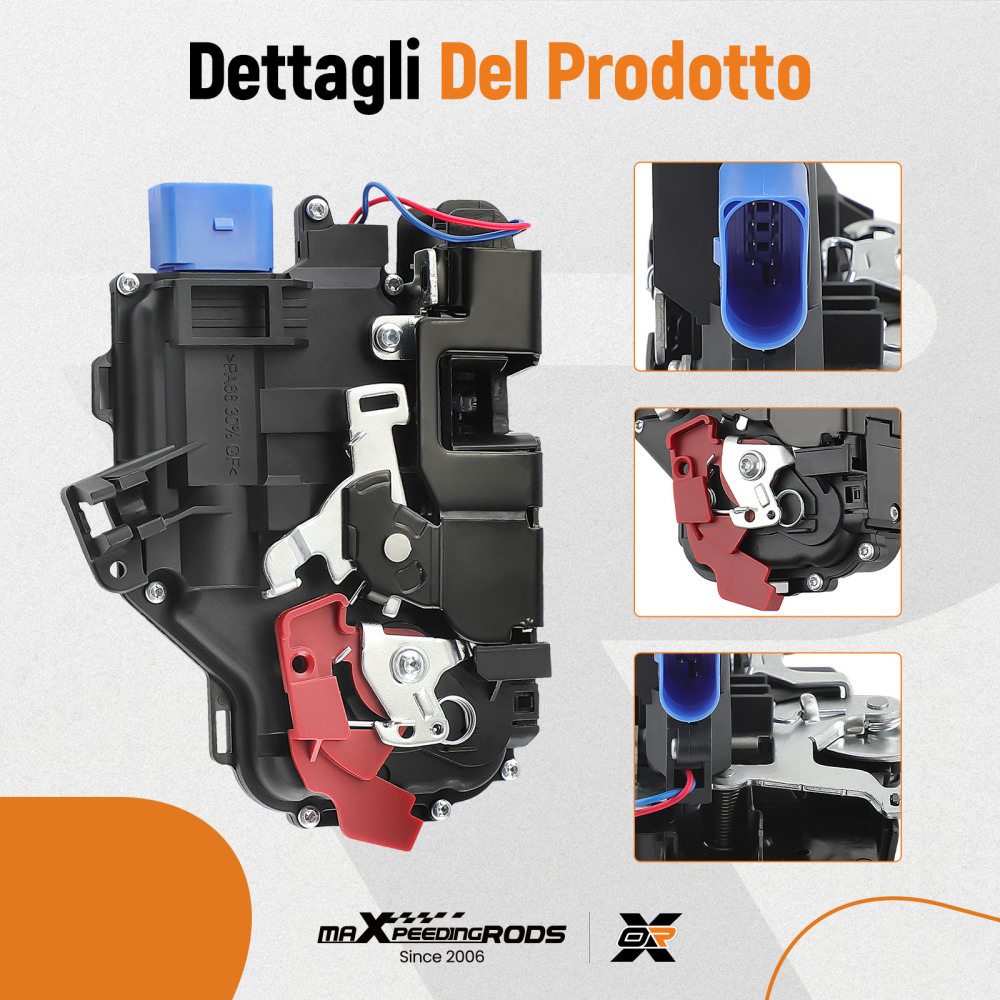 Meccanismo Serratura Porta Anteriore SX compatibile per VW Golf 5 Altea 3D1837015 9pin