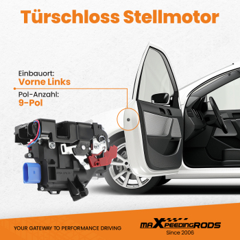 FRONT Passenger Side DOOR LOCK Actuator compatible for VW GOLF MK5 JETTA 03-09 3D1837015