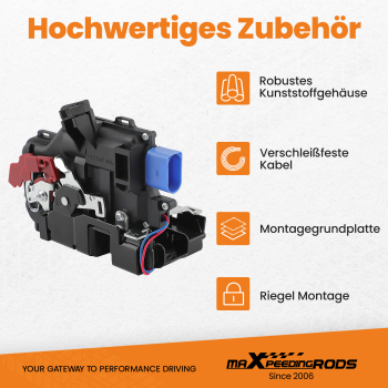 FRONT Passenger Side DOOR LOCK Actuator compatible for VW GOLF MK5 JETTA 03-09 3D1837015