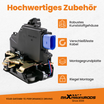 Serratura Meccanismo Attuatore Anteriore Destra compatibile per Vw Golf 5 Jetta 3 3d1837016