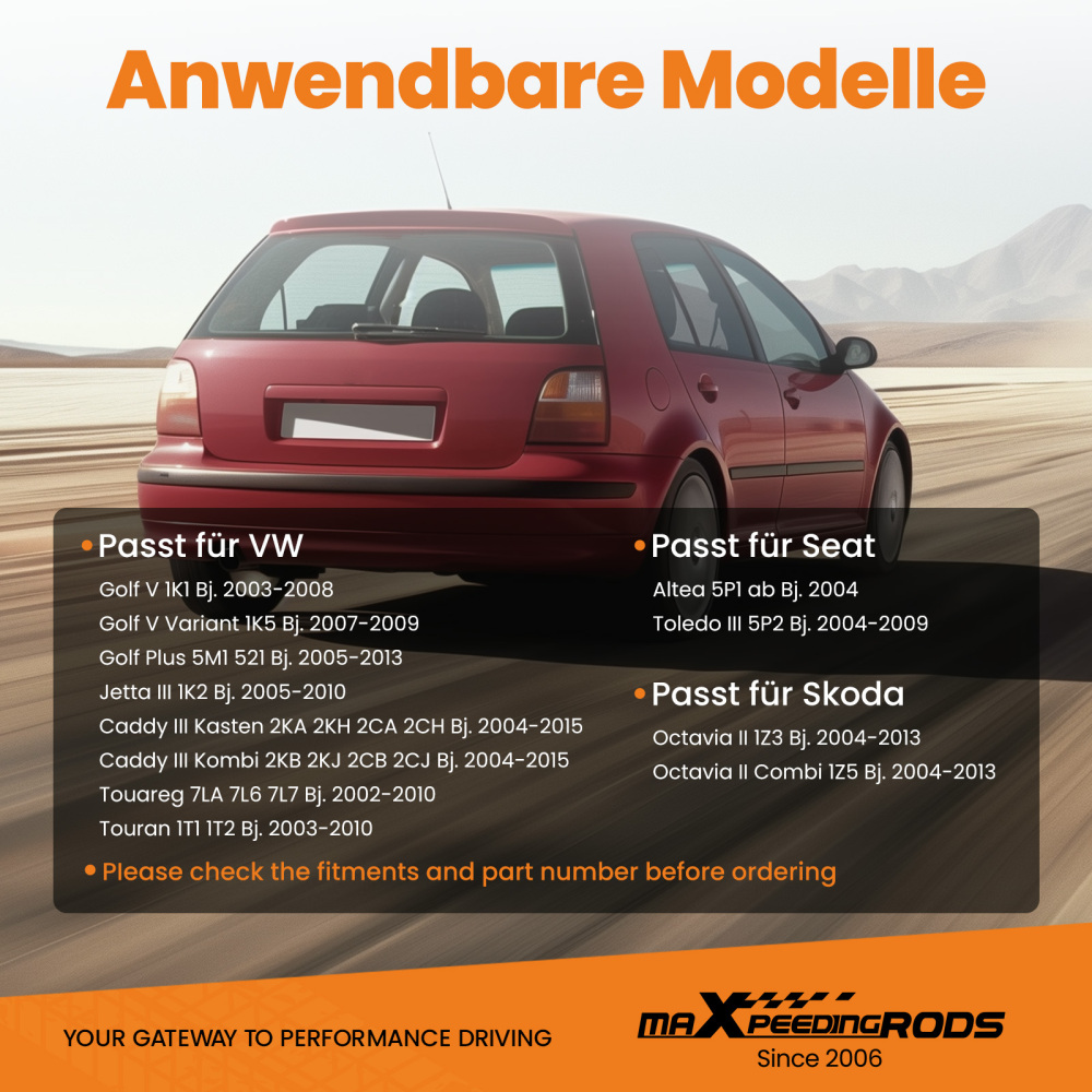 Front Right Side Door Lock Control Mechanism compatible for VW Golf Mk5 (2003-2009) LHD