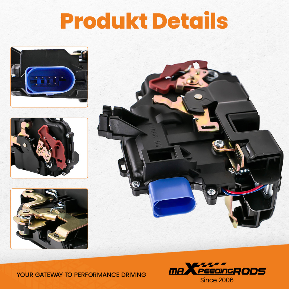 Front Right Side Door Lock Control Mechanism compatible for VW Golf Mk5 (2003-2009) LHD