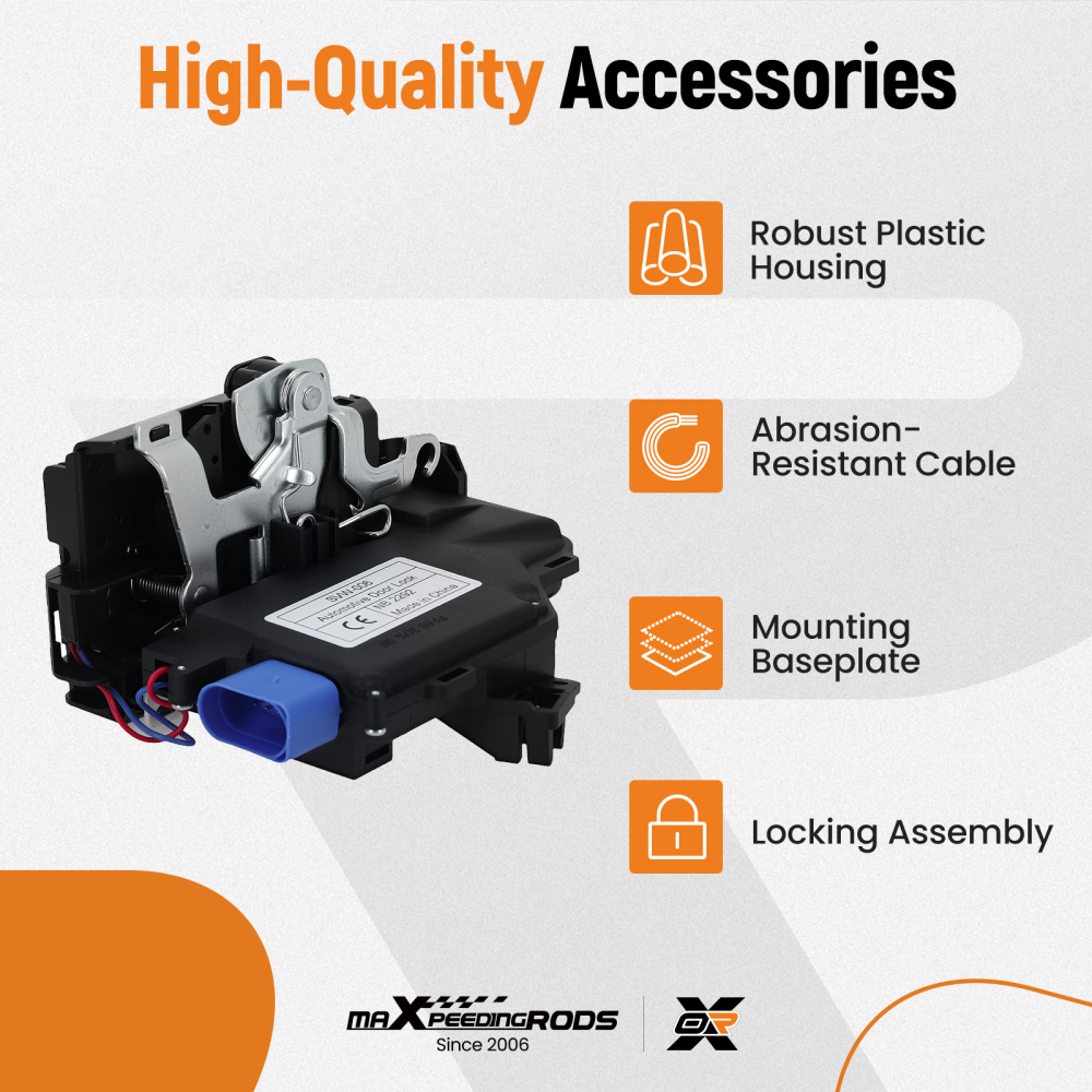 Front Right Side Door Lock Control Mechanism compatible for VW Golf Mk5 (2003-2009) LHD