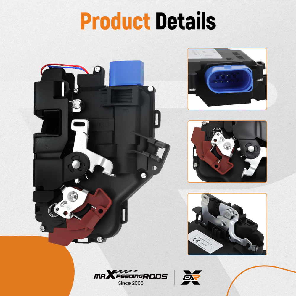 Door Lock Control Mechanism compatible for VW Golf Mk5 2003-2009 Front Right /Driver Side 