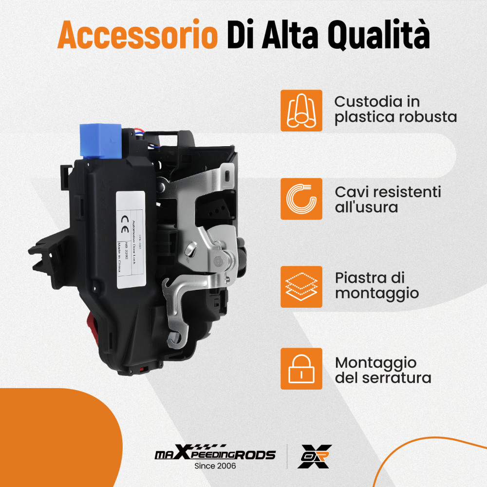 Anteriore Destro Lato Guidatore Porta Meccanismo di blocco compatibile per VW GOLF 5 MK5