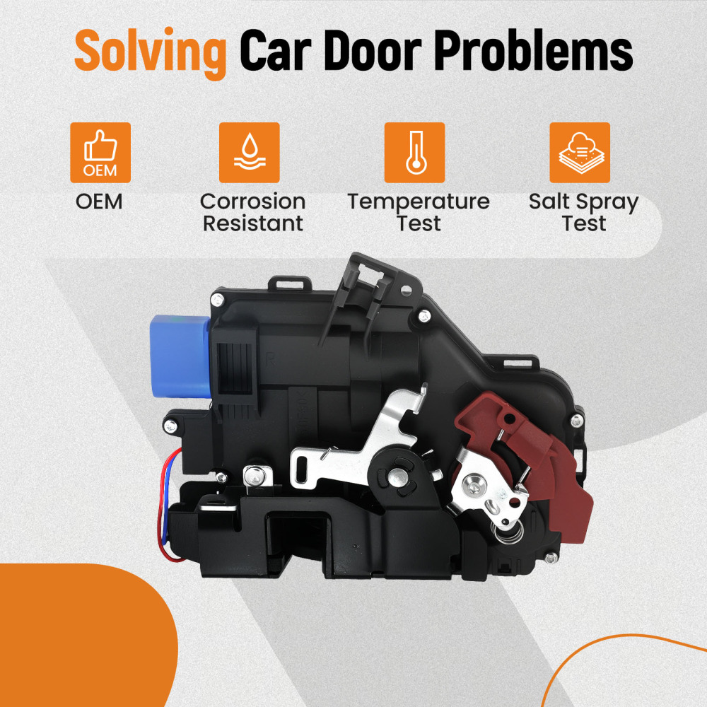 Door Lock Control Mechanism compatible for VW Golf Mk5 2003-2009 Front Right /Driver Side 