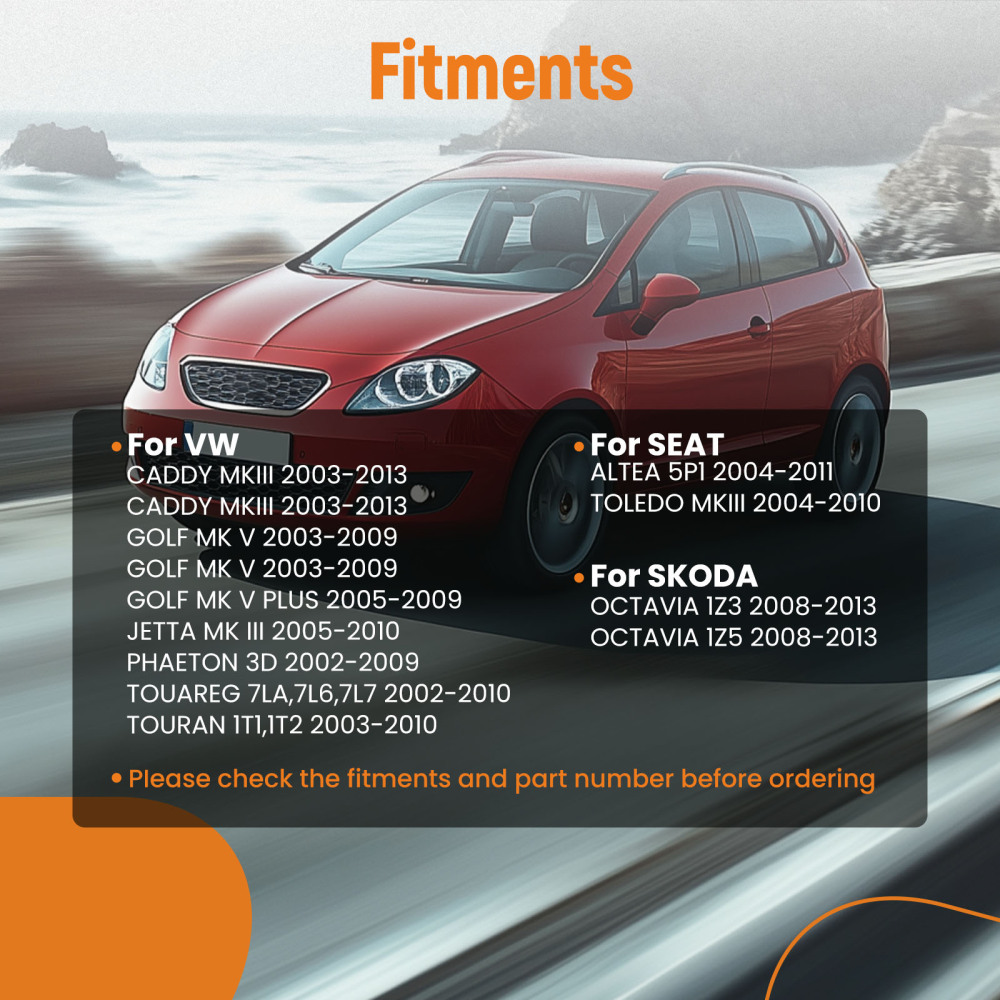 Door Lock Control Mechanism compatible for VW Golf Mk5 2003-2009 Front Right /Driver Side 